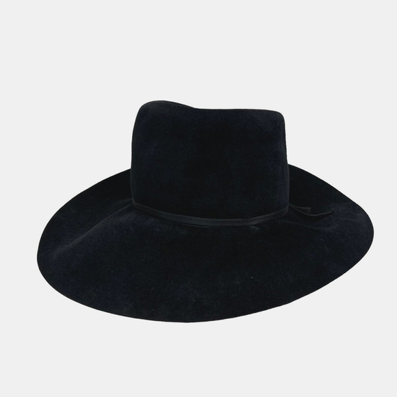 Mr. Philippe of Paris Wool Felt Hat Women Ribbon Trim Detailing Black Size 21 in main image 3